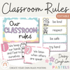 Classroom Rules Posters for Classroom Management | Daisy Gingham Pastel Decor | Editable - Miss Jacobs Little Learners