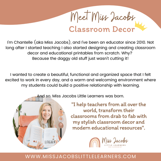 Classroom Supply Labels & Student Name Tags Bundle | Daisy Gingham Neutral Classroom Decor | Editable - Miss Jacobs Little Learners