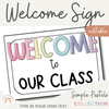 Classroom Welcome Sign | PASTELS - Miss Jacobs Little Learners