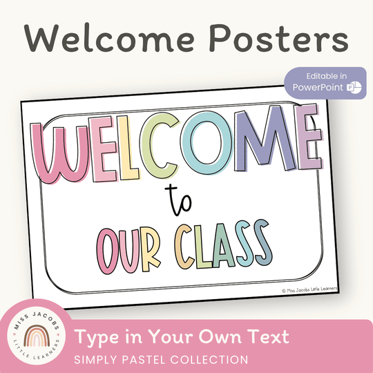 Classroom Welcome Sign | PASTELS
