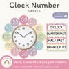 Clock Labels - Daisy Gingham Pastels Decor - Miss Jacobs Little Learners
