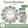 Clock Labels - Modern Botanical Classroom Decor - Miss Jacobs Little Learners