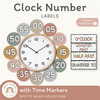 Clock Labels - Spotty Boho Classroom Decor - Miss Jacobs Little Learners