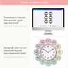 Clock Number Labels - Pastel Composition Notebook Classroom Decor - Miss Jacobs Little Learners