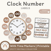 CLOCK NUMBER LABELS | SPOTTY NEUTRALS - Miss Jacobs Little Learners