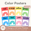 Color Posters - Boho Rainbow Neutrals Classroom Decor - Miss Jacobs Little Learners