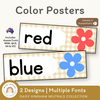 Color Posters - Daisy Gingham Neutrals Decor - Miss Jacobs Little Learners