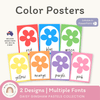 Color Posters - Daisy Gingham Pastels Decor - Miss Jacobs Little Learners