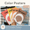 Color Posters - Modern Ocean Classroom Decor - Miss Jacobs Little Learners