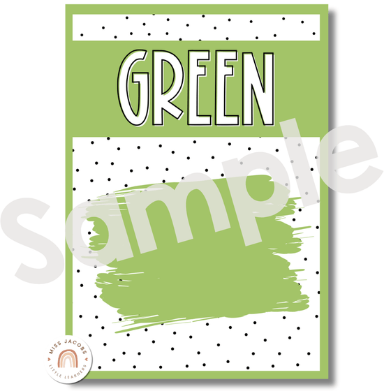 Color Posters | Spotty Pastels Classroom Decor | Editable - Miss Jacobs Little Learners