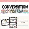 Conversation Starters - Cutesy Pastel English Decor - Miss Jacobs Little Learners