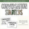 Conversation Starters - Modern Botanical Classroom Decor - Miss Jacobs Little Learners