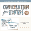 Conversation Starters - Modern Ocean Classroom Decor - Miss Jacobs Little Learners