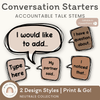 Conversation Starters - Neutrals Classroom Decor - Miss Jacobs Little Learners