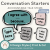 Conversation Starters - Rainbow Calm Colors Decor - Miss Jacobs Little Learners