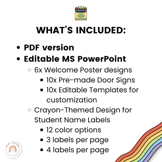 Crayons Door Display Classroom Decor - Miss Jacobs Little Learners