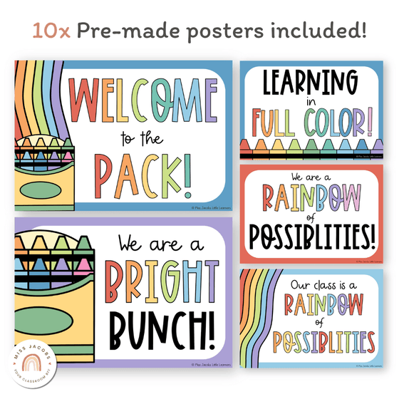 Crayons Door Display Classroom Decor - Miss Jacobs Little Learners
