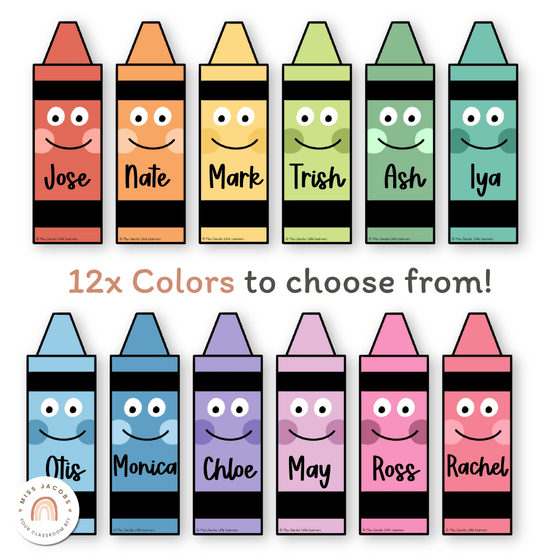 Crayons Door Display Classroom Decor - Miss Jacobs Little Learners
