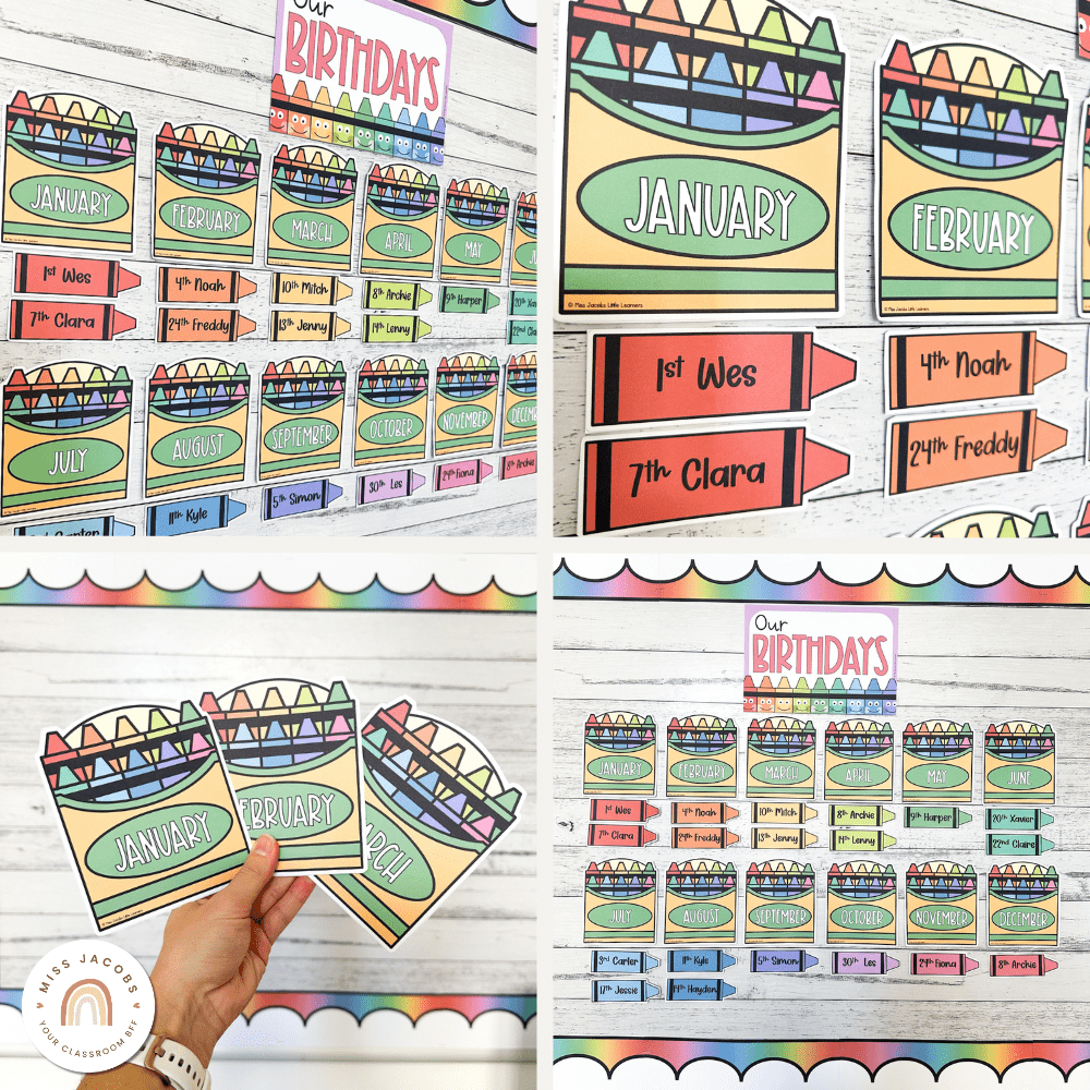 Crayons Theme Classroom Essentials Decor Pack - Miss Jacobs
