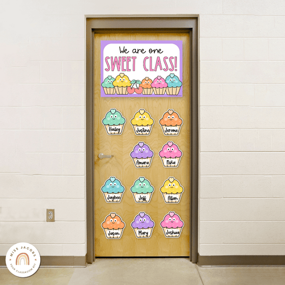 Cupcake Door Display Classroom Decor - Miss Jacobs Little Learners