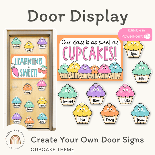 Cupcake Door Display Classroom Decor