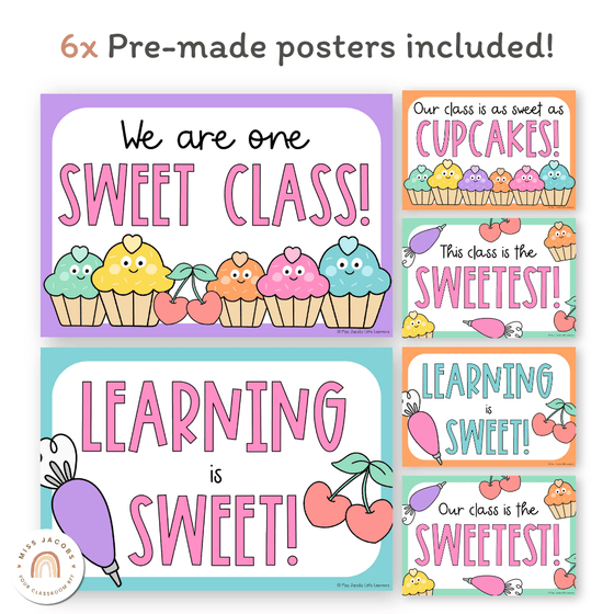 Cupcake Door Display Classroom Decor - Miss Jacobs Little Learners