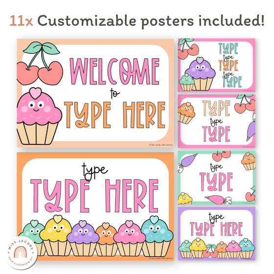 Cupcake Door Display Classroom Decor - Miss Jacobs Little Learners