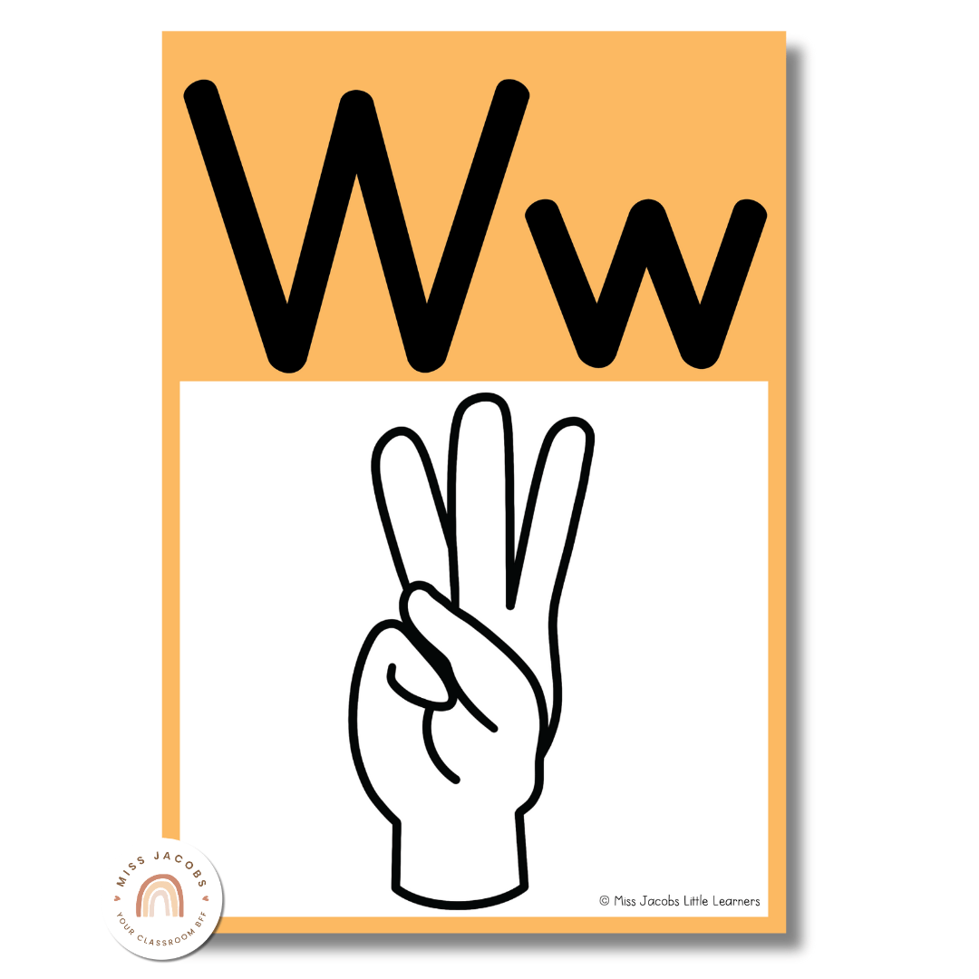 Wild In Asl ASL Alphabet Posters | Cute Jungle Animals – Miss Jacobs Little Learners