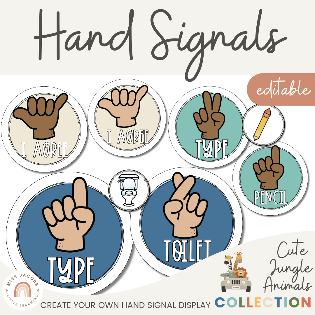 hand-signals-display-cute-jungle-animals