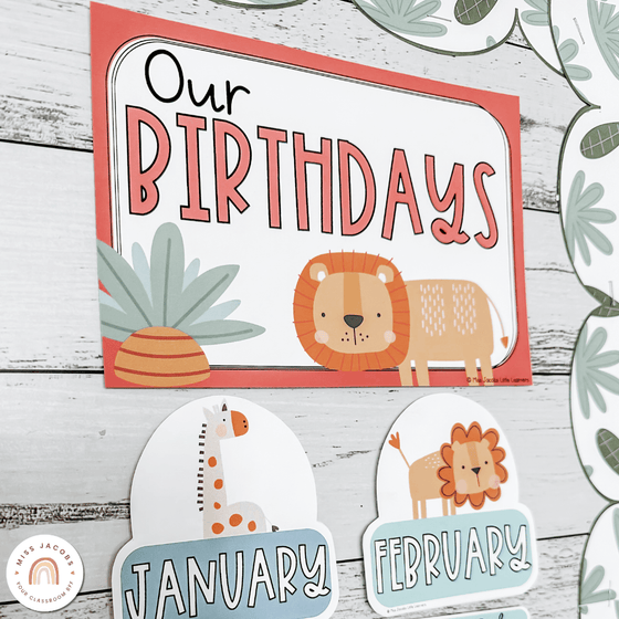 Cute Jungle Animals Safari Birthday Display - Miss Jacobs Little Learners