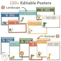 Editable Classroom Posters | Cute Jungle Animals – Miss Jacobs Little ...