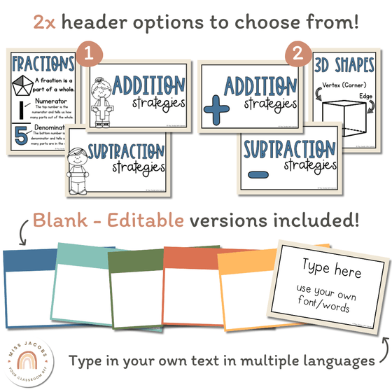 Math Posters Bundle | Cute Jungle Animals - Default Title - Miss Jacobs ...