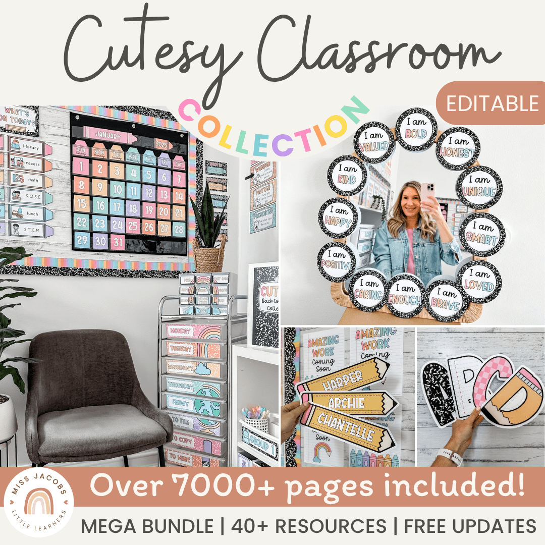 Cutesy Classroom Decor - Back to School Theme - Miss Jacobs - Default Title