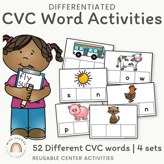 CVC Word Game {Write & Wipe}