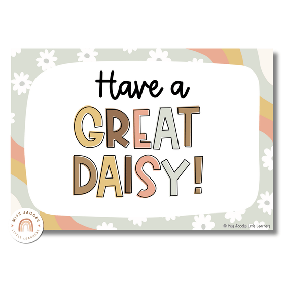 Daisy Door Display or Bulletin Board | Daisy Gingham Classroom Decor - Miss Jacobs Little Learners