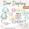 Daisy Door Display or Bulletin Board | Daisy Gingham Classroom Decor | Editable - Miss Jacobs Little Learners