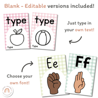 Alphabet Posters Bundle | Daisy Gingham Pastels – Miss Jacobs Little ...