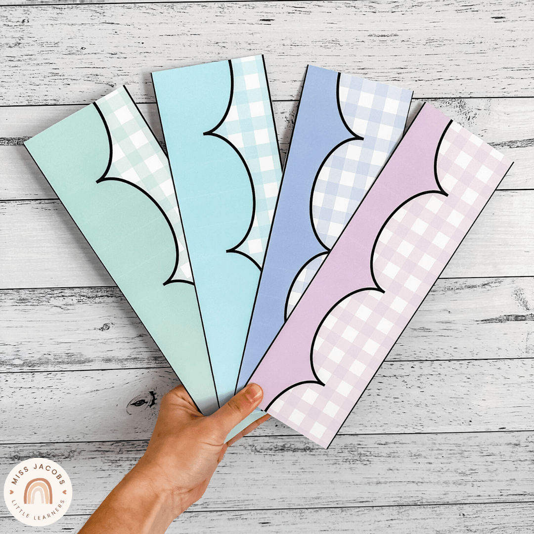 Daisy Gingham Pastels Bulletin Board Borders Miss Jacobs Little Learners