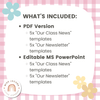 Daisy Gingham Pastels Classroom Newsletter Templates - Miss Jacobs Little Learners