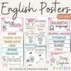 Daisy Gingham Pastels English Posters Bundle - Miss Jacobs Little Learners