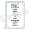 Daisy Gingham Pastels English Posters Bundle - Miss Jacobs Little Learners