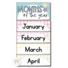 Days and Months Flashcards | Daisy Gingham Pastels Classroom Decor - Miss Jacobs Little Learners