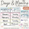 Days and Months Flashcards | Daisy Gingham Pastels Classroom Decor - Miss Jacobs Little Learners