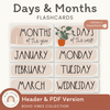 Days and Months Flashcards - Modern BOHO VIBES Classroom Decor - Miss Jacobs Little Learners