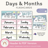 Days and Months Labels - Daisy Gingham Pastels Decor - Miss Jacobs Little Learners