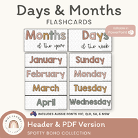 Days and Months Labels - Spotty Boho Classroom Decor – Miss Jacobs ...