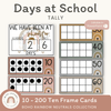 Days At School Tally Display - Boho Rainbow Neutrals Decor - Miss Jacobs Little Learners