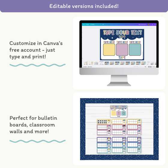 Days at School Tally Display - Dreamy Space Theme Classroom Decor - Miss Jacobs Little Learners