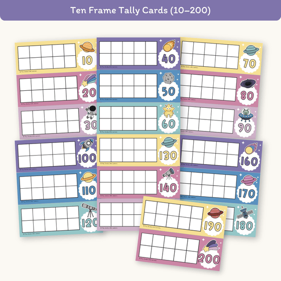 Days at School Tally Display - Dreamy Space Theme Classroom Decor - Miss Jacobs Little Learners