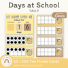 Days At School Tally Display - Happy Hive Classroom Decor - Miss Jacobs Little Learners